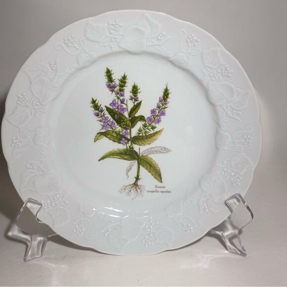 Vintage Dansk Botanical Ivy Veronica Anagallis Aquatica 9 3/4" Luncheon Plate - Picture 2 of 5